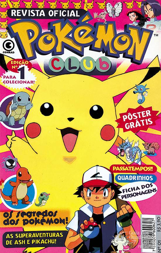 1 POSTER POKÉMON CLUB - COM TODOS OS 251 POKÉMONS - MED