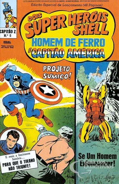 Homem de Ferro e Capitão América (Capitão Z) - Fac Simile Nº 0 - Panini