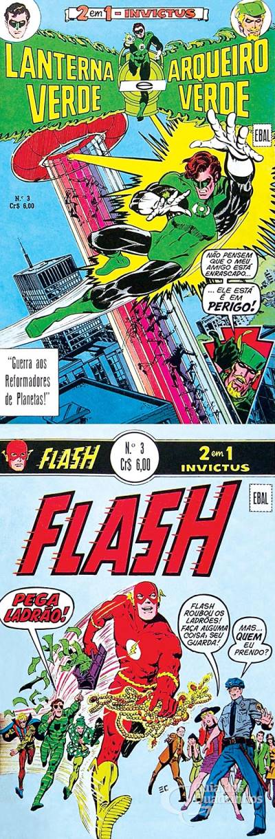 Lanterna Verde e Arqueiro Verde & Flash (Invictus 2 em 1) n° 3 - Ebal